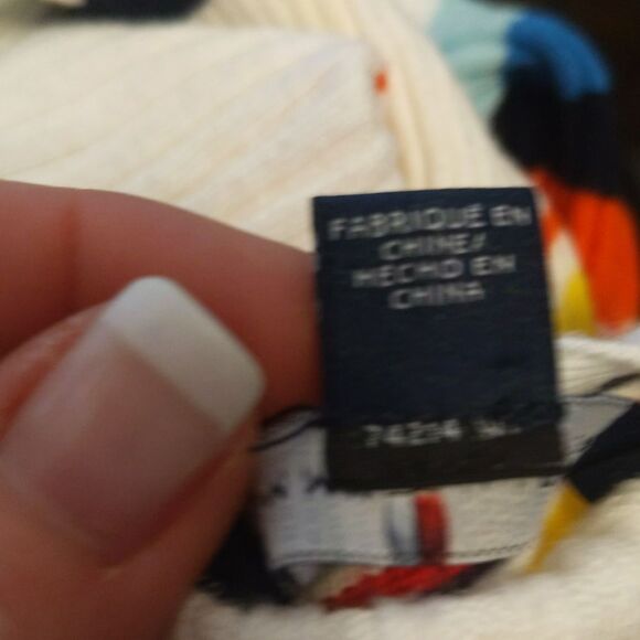 Tommy Hilfiger open front cardigan sweater, striped, cotton/viscose S - Picture 6 of 11